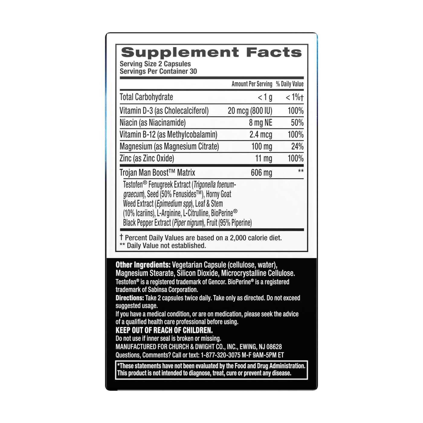 Trojan Man Boost Daily Supplement Capsules; image 4 of 5