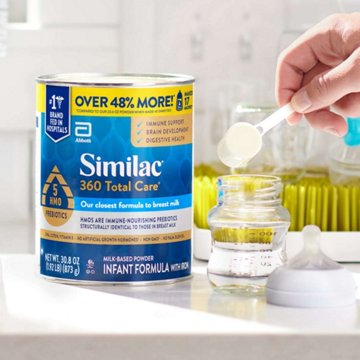 Similac 360 Total Care Infant Formula Powder with 5 HMO Prebiotics - Value Can, 30.8 oz