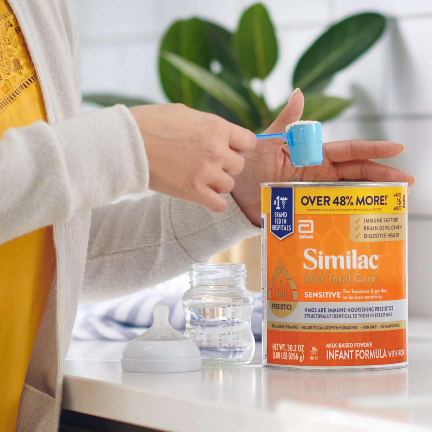 Similac 360 Total Care Sensitive Infant Formula Powder with 5 HMO Prebiotics - Value Can; image 2 of 15
