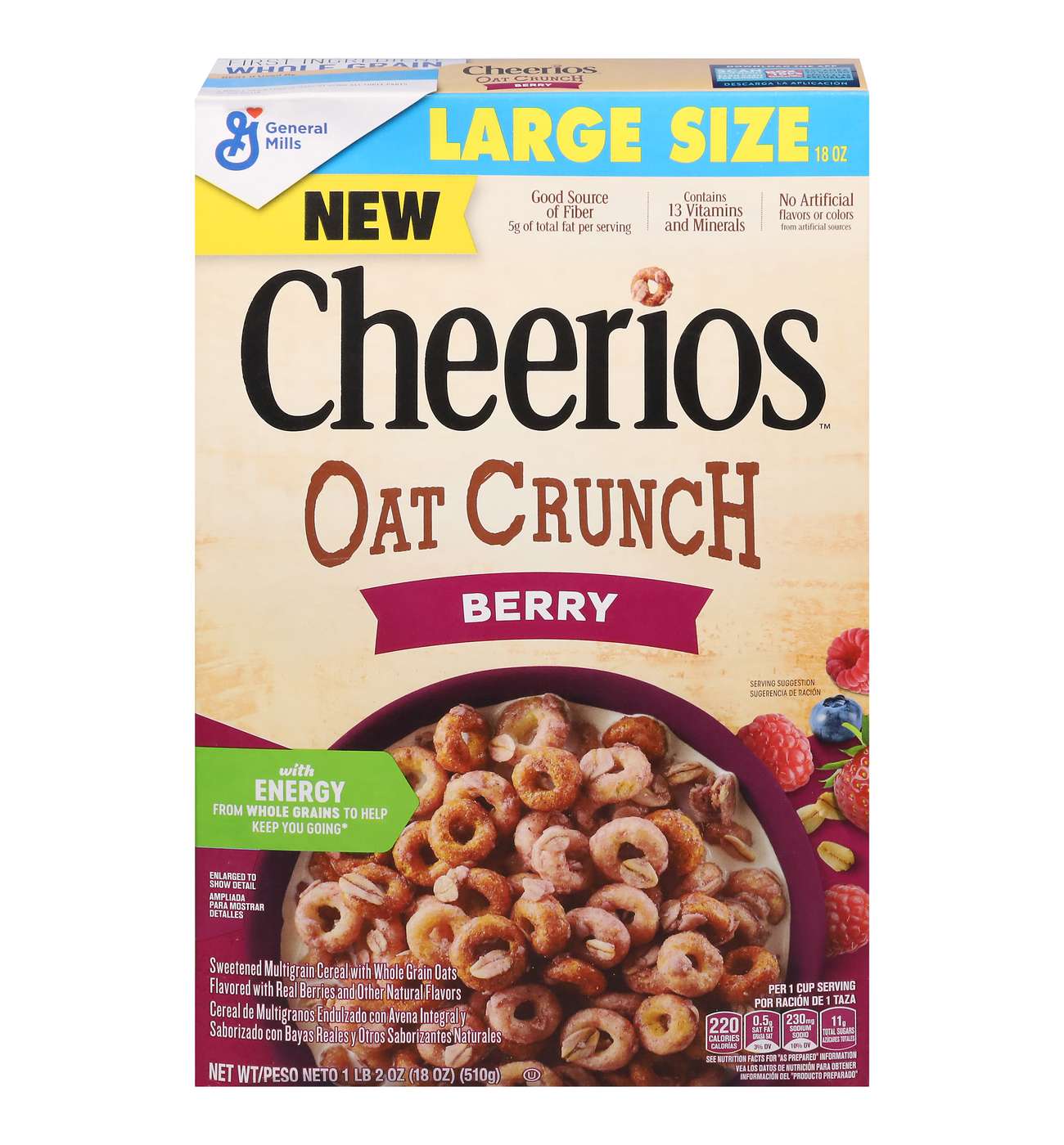 Cheerios Honey Nut Cheerios Medley Crunch Cereal, Heart Healthy Cereal With  Whole Grain Oats, 16.7 OZ Large Size