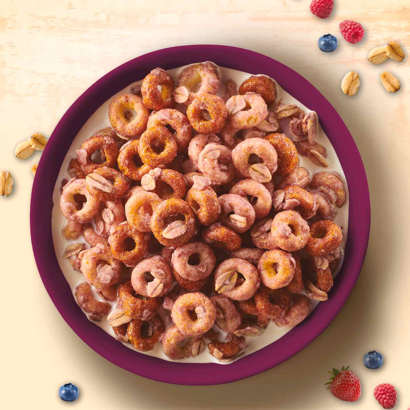 General Mills Cheerios Oat Crunch Berry Cereal Large Size; image 2 of 5