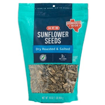 H-E-B Dry Roasted Salted Sunflower Seeds - Texas Size Pack