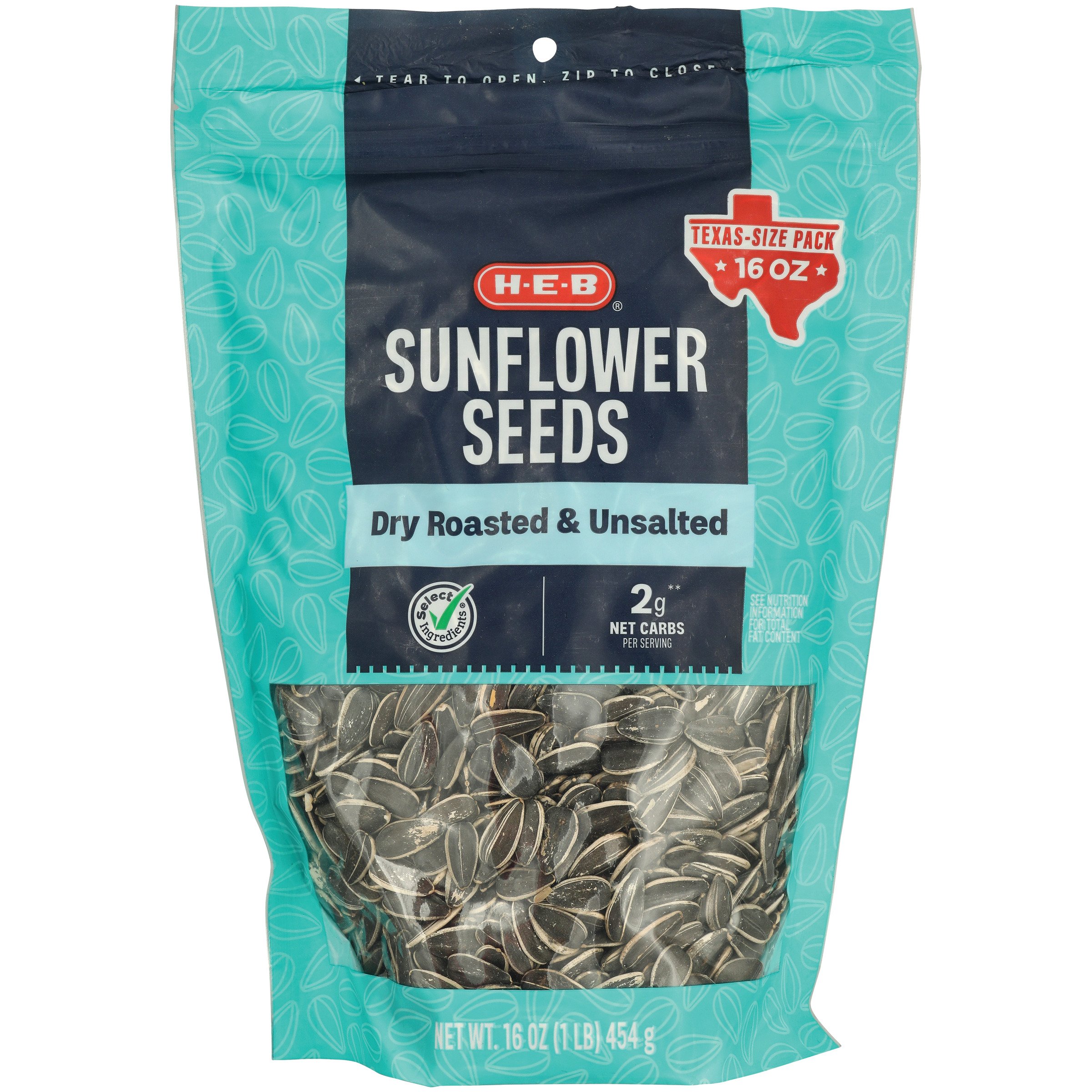 H E B Dry Roasted Unsalted Sunflower Seeds Texas Size Pack