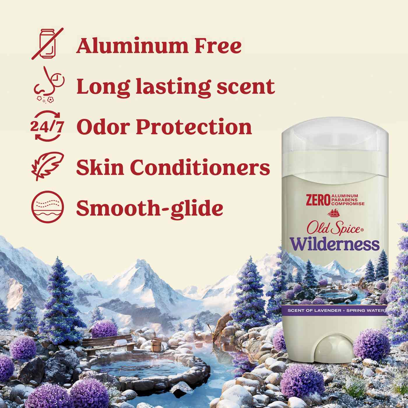 Old Spice Aluminum-Free Deodorant - Wilderness Lavender; image 4 of 8