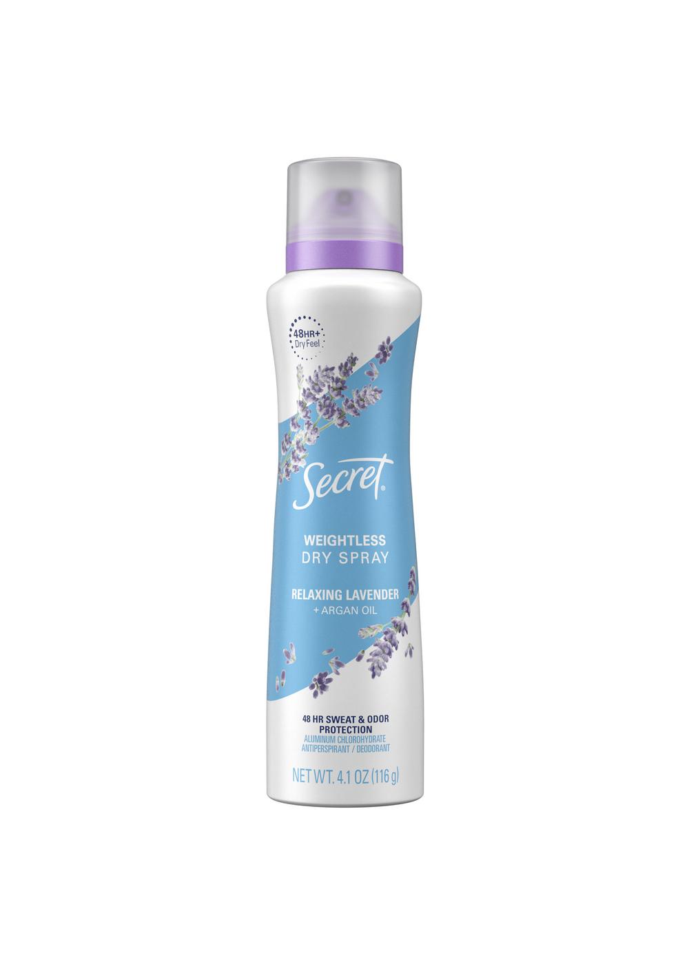 Secret Antiperspirant Deodorant Dry Spray - Relaxing Lavender; image 1 of 8