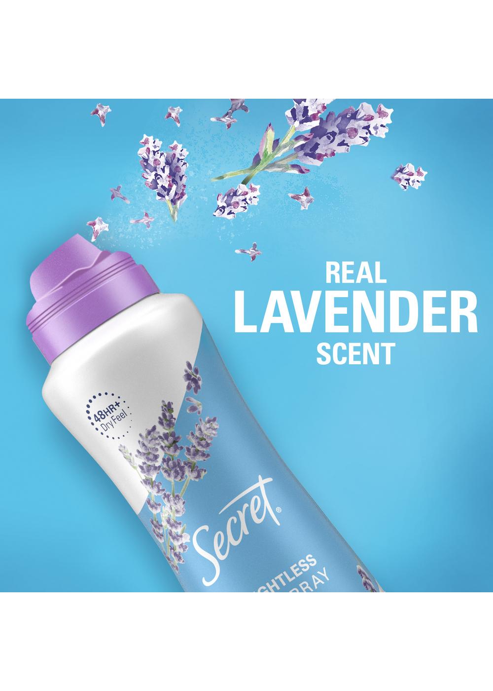 Secret Antiperspirant Deodorant Dry Spray - Relaxing Lavender; image 3 of 8