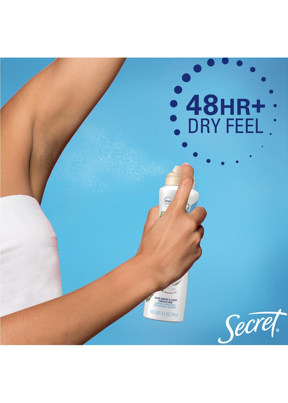 Secret Dry Spray Antiperspirant Deodorant - Nurturing Coconut & Argan Oil; image 7 of 8