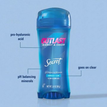 Secret Outlast 72 Hr Antiperspirant Deodorant Gel - Clean