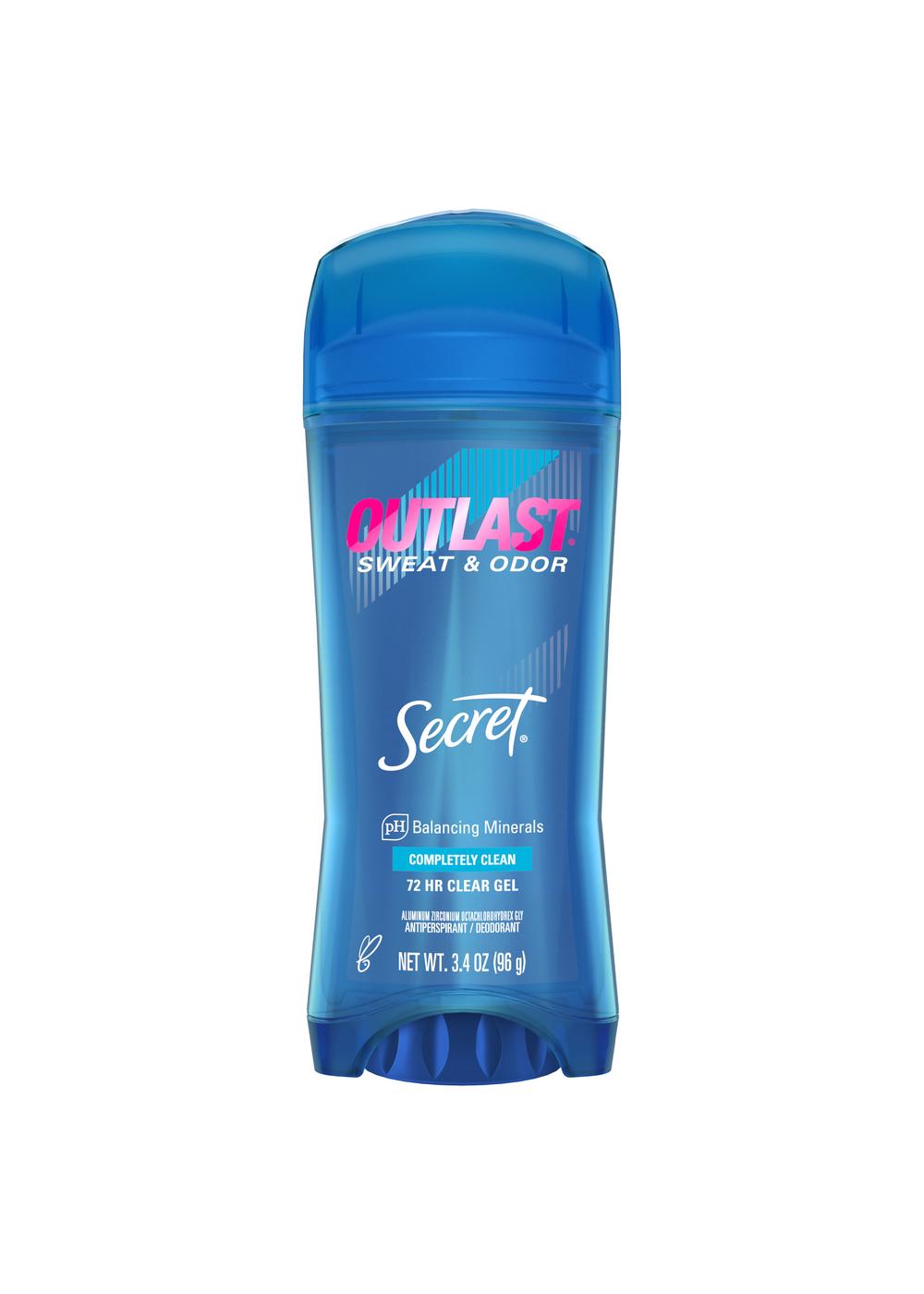 Secret Outlast 72 Hr Antiperspirant Deodorant Gel - Clean; image 1 of 8