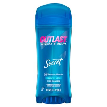 Secret Outlast 72 Hr Antiperspirant Deodorant Gel - Clean