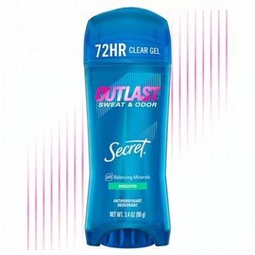 Secret Outlast 72 Hr Gel Antiperspirant Deodorant - Unscented