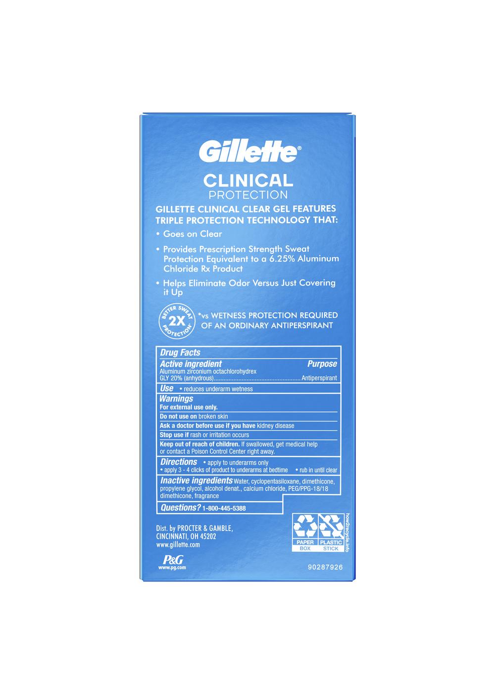 Gillette Clinical Protection Antiperspirant Deodorant Gel - Cool Wave; image 6 of 11