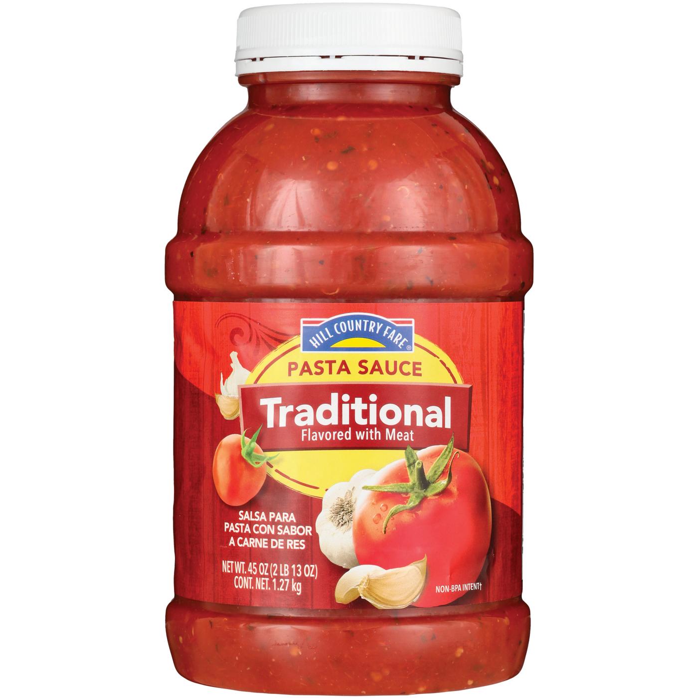 Hill Country Fare Pasta Sauce - Traditional Meat; image 1 of 2