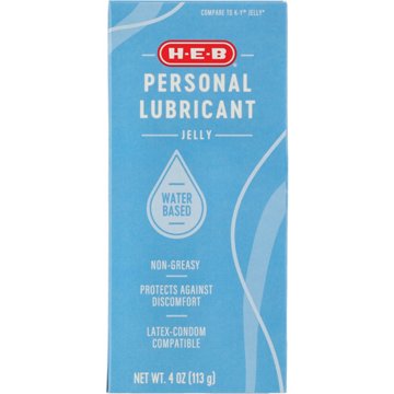 H-E-B Water Based Personal Lubricant Jelly, 4 oz