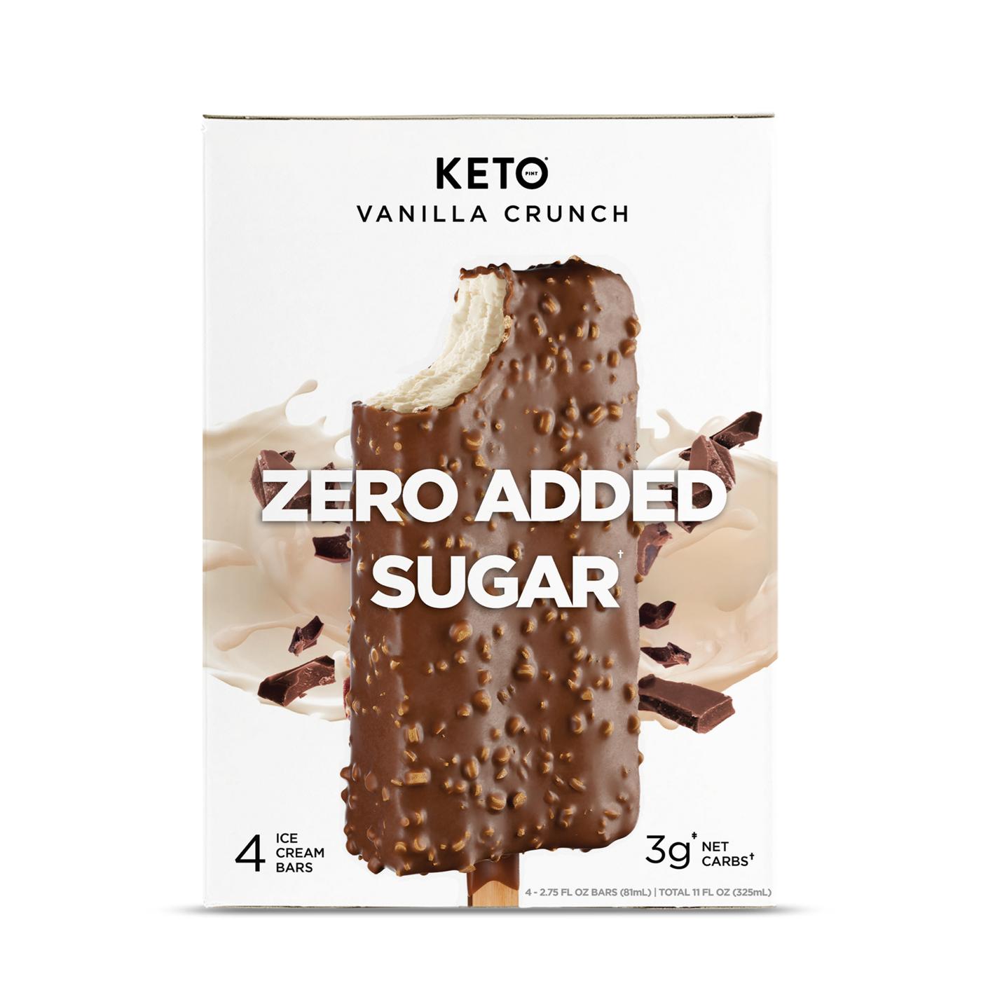 Keto Pint Zero Added Sugar Vanilla Crunch Ice Cream Bars; image 1 of 5
