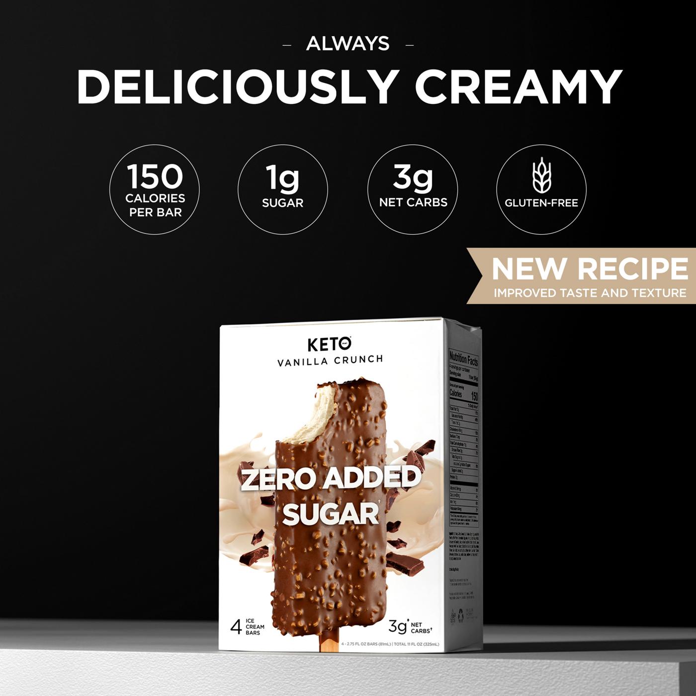 Keto Pint Zero Added Sugar Vanilla Crunch Ice Cream Bars; image 3 of 5