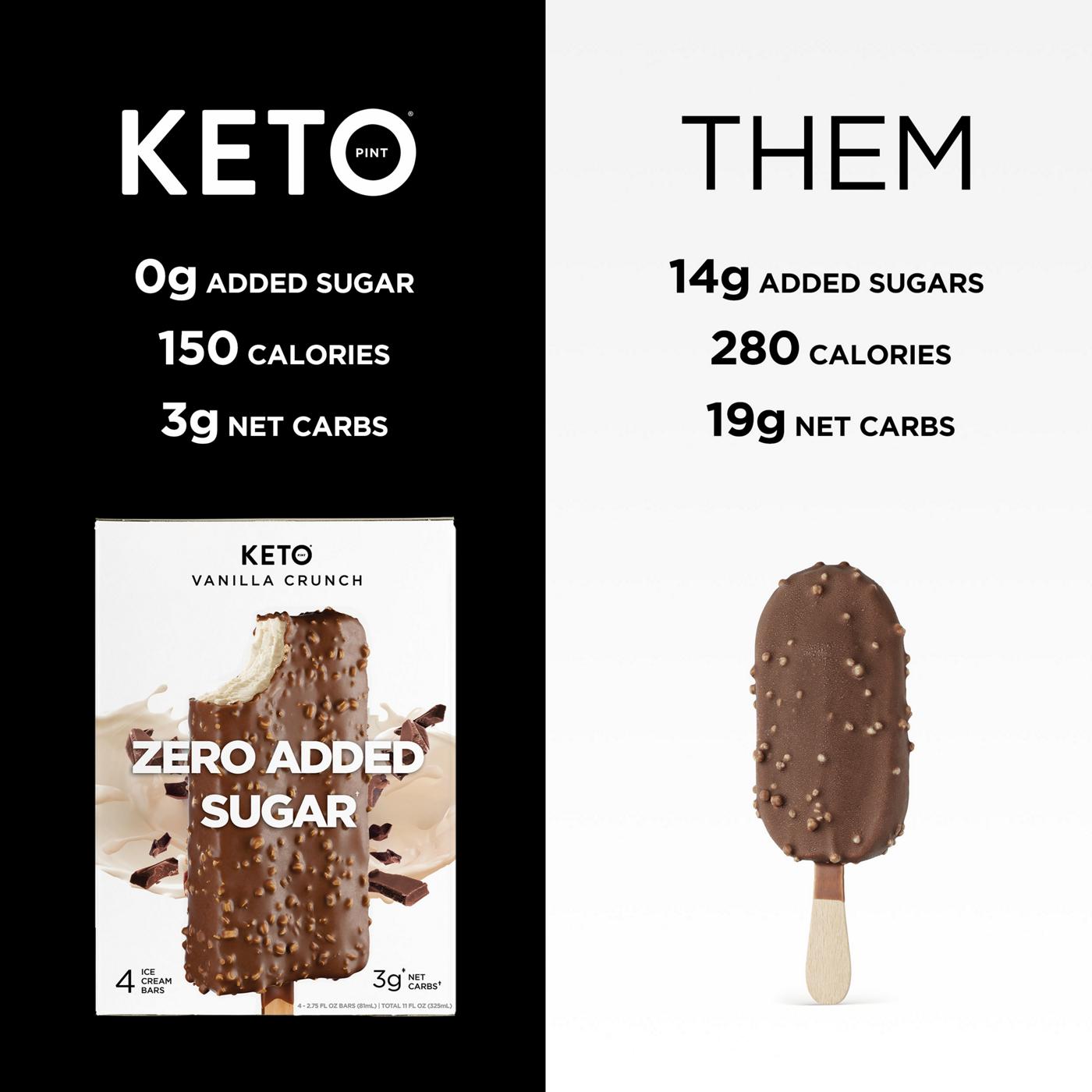 Keto Pint Zero Added Sugar Vanilla Crunch Ice Cream Bars; image 4 of 5