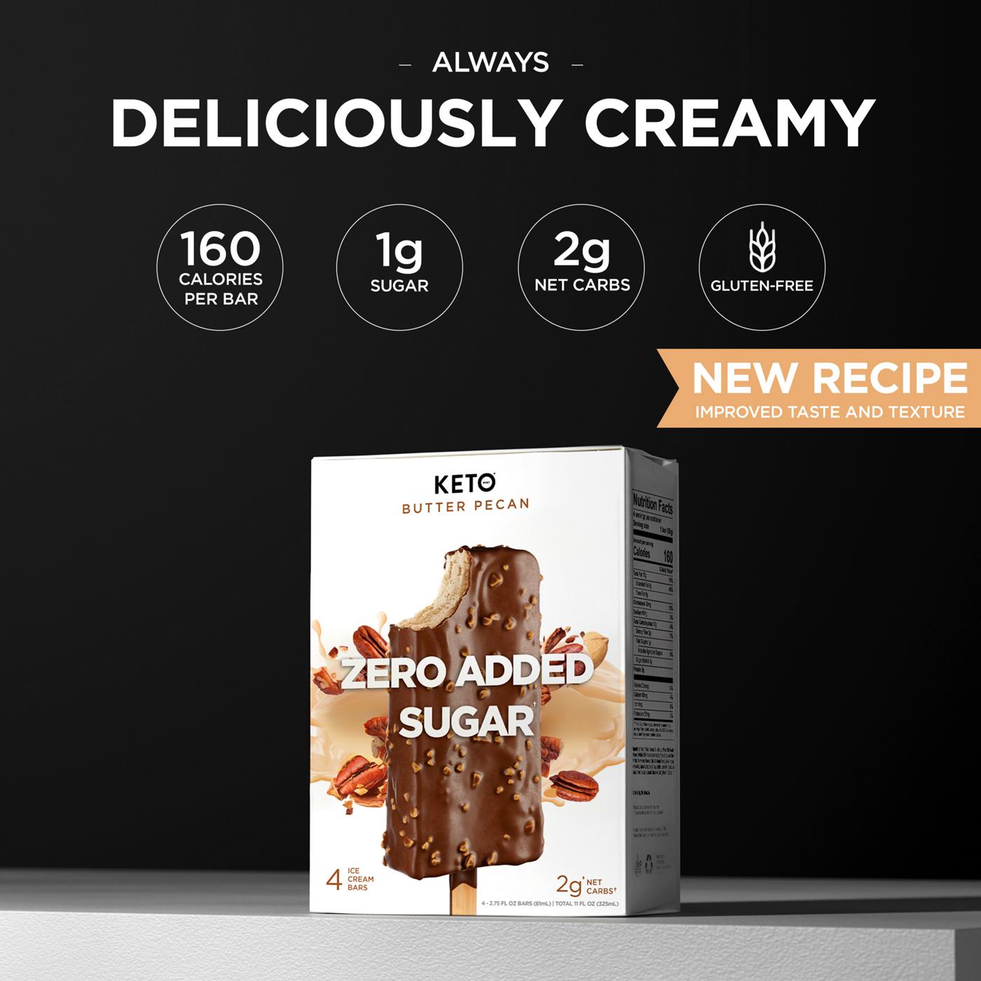 Keto Pint Zero Sugar Added Butter Pecan Ice Cream Bars; image 2 of 5