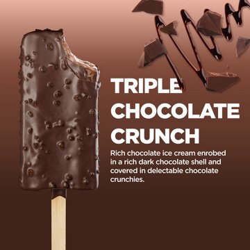 Keto Pint Zero Added Sugar Triple Chocolate Crunch Ice Cream Bars, 4 ct