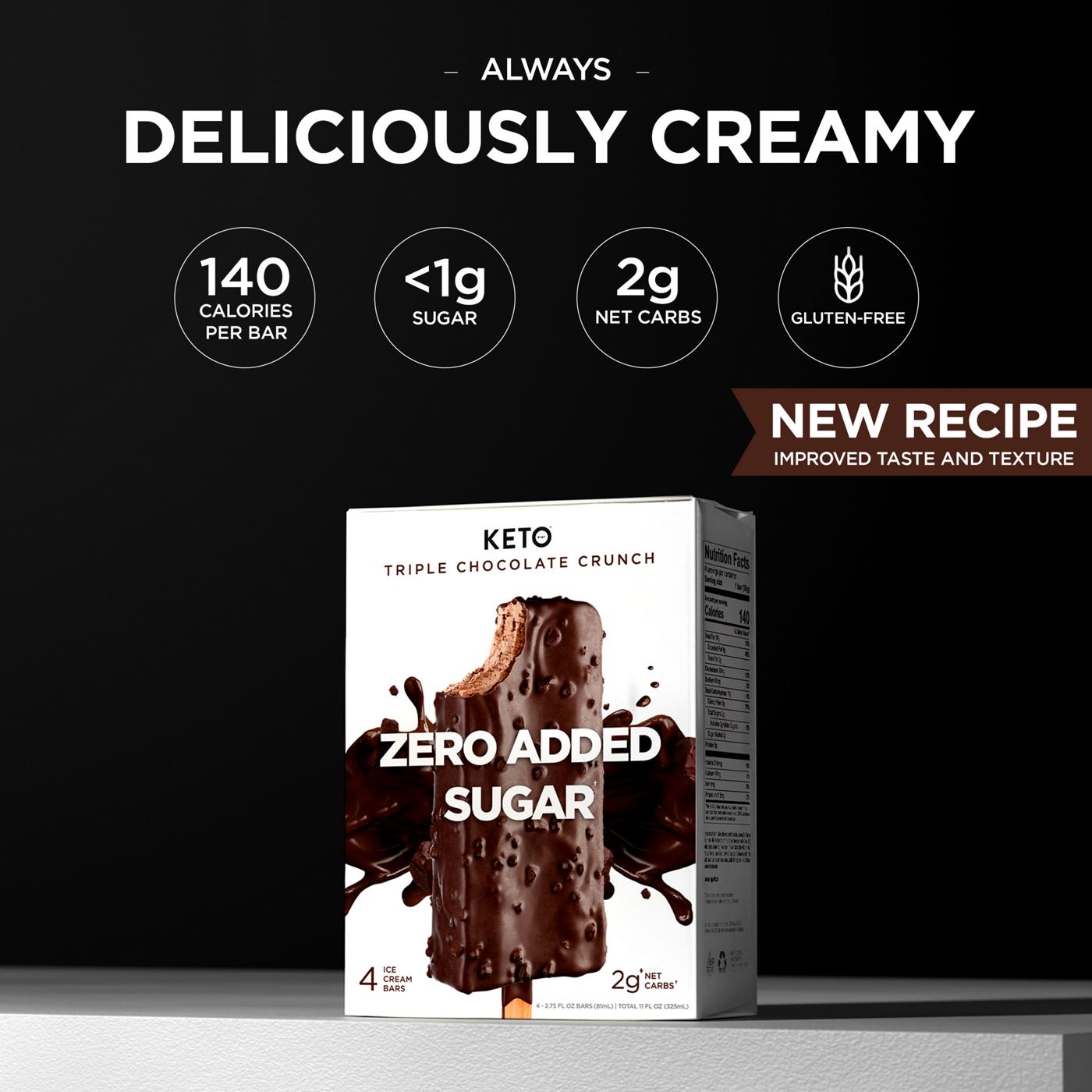 Keto Pint Zero Added Sugar Triple Chocolate Crunch Ice Cream Bars; image 5 of 5