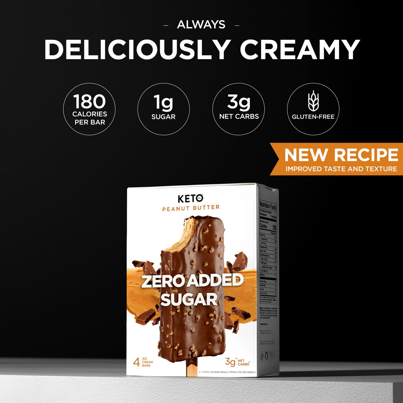 Keto Pint Zero Sugar Added Peanut Butter Ice Cream Bars; image 3 of 5