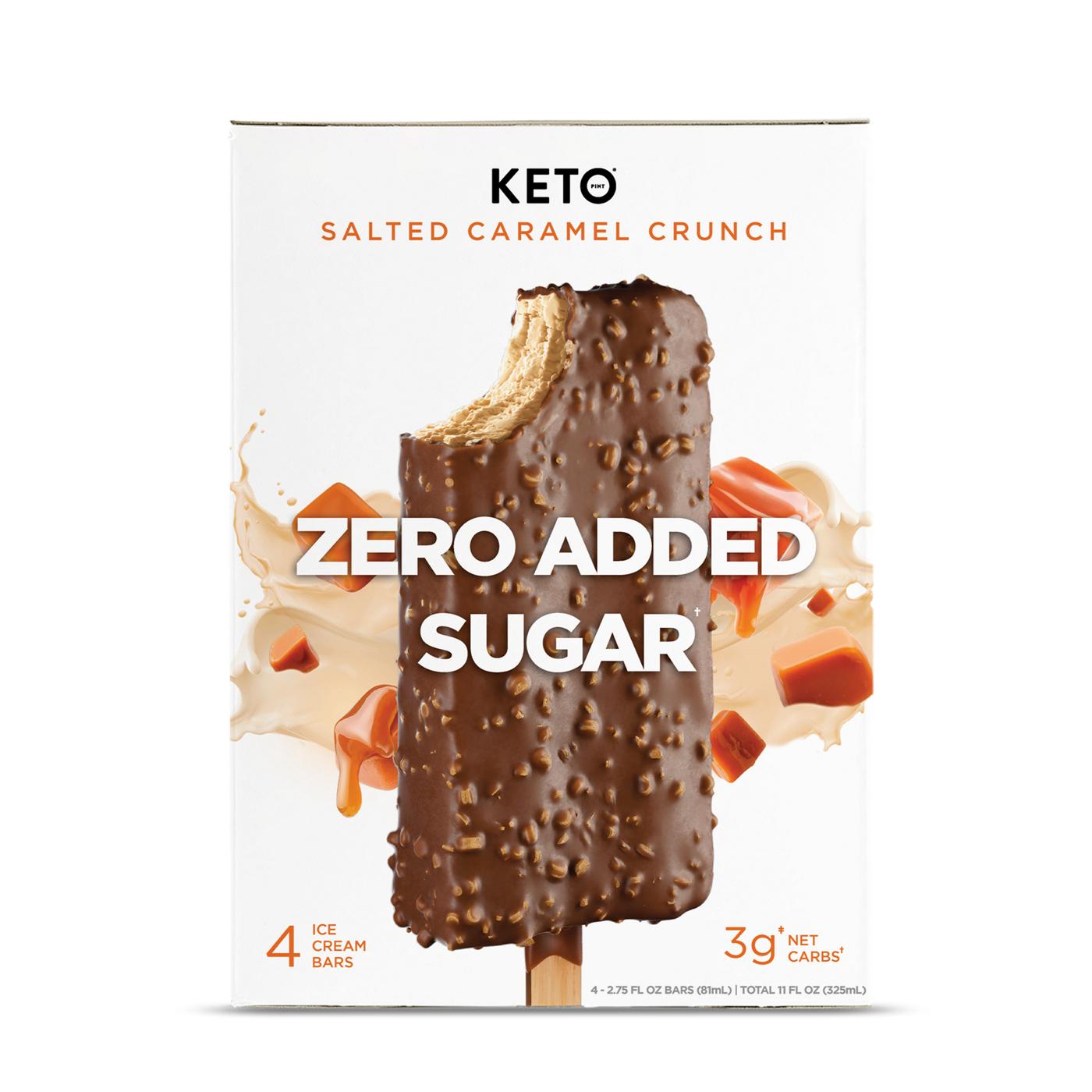 Keto Pint Zero Sugar Added Salted Caramel Crunch Ice Cream Bars; image 1 of 5
