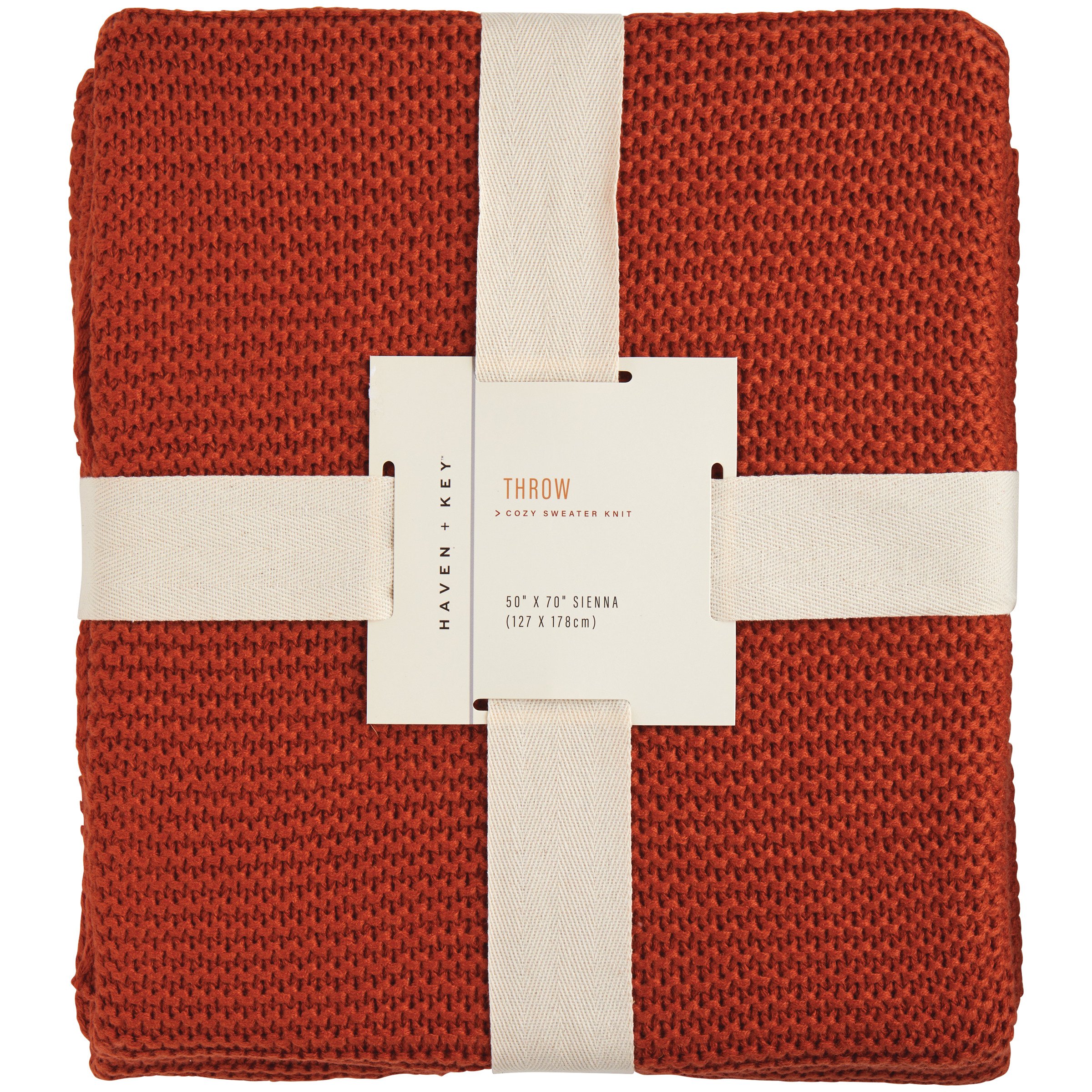 Haven + Key Sweater Knit Throw Blanket Sienna Shop Blankets