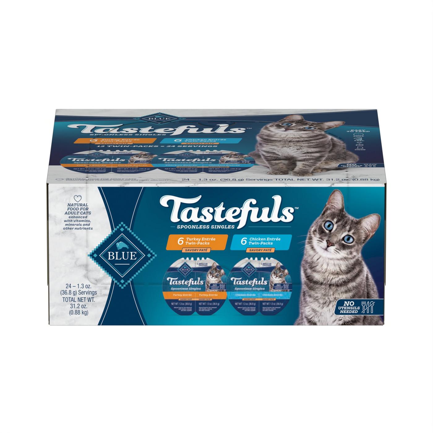 Blue Buffalo Tastefuls Turkey & Chicken Savory Pate Wet Cat Food Variety Packs; image 3 of 3