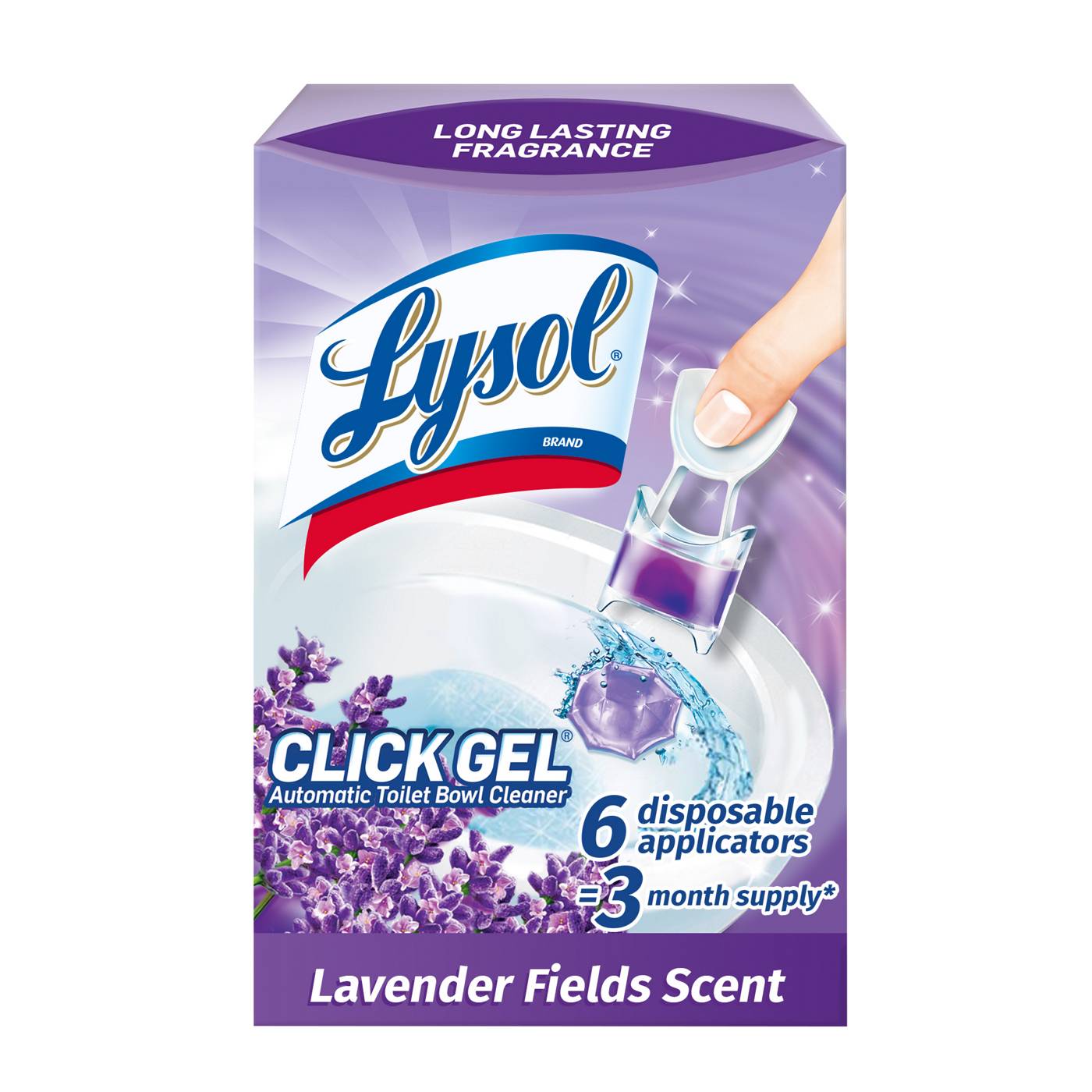 Lysol Click Gel Automatic Toilet Bowl Cleaner Deodorizing and Hygenic - Lavender Fields; image 1 of 5