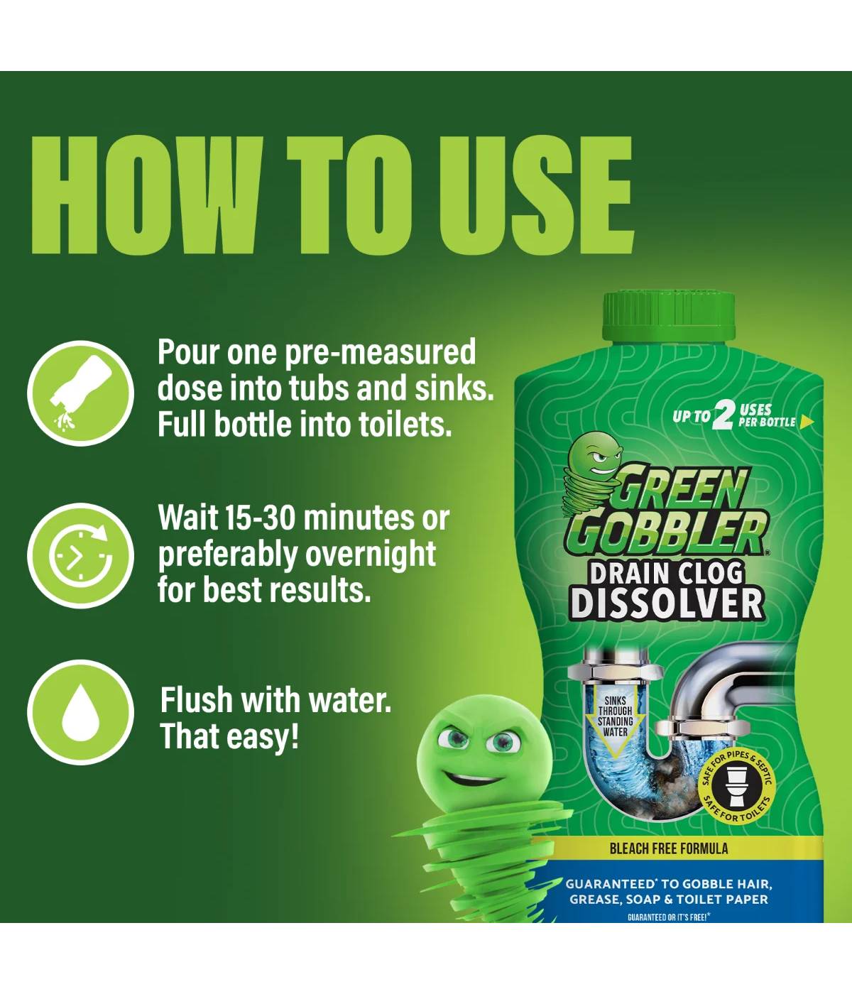 Green Gobbler Drain Clog Dissolver; image 10 of 11