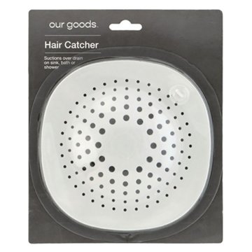 our goods Hair Catcher Drain Cover - White