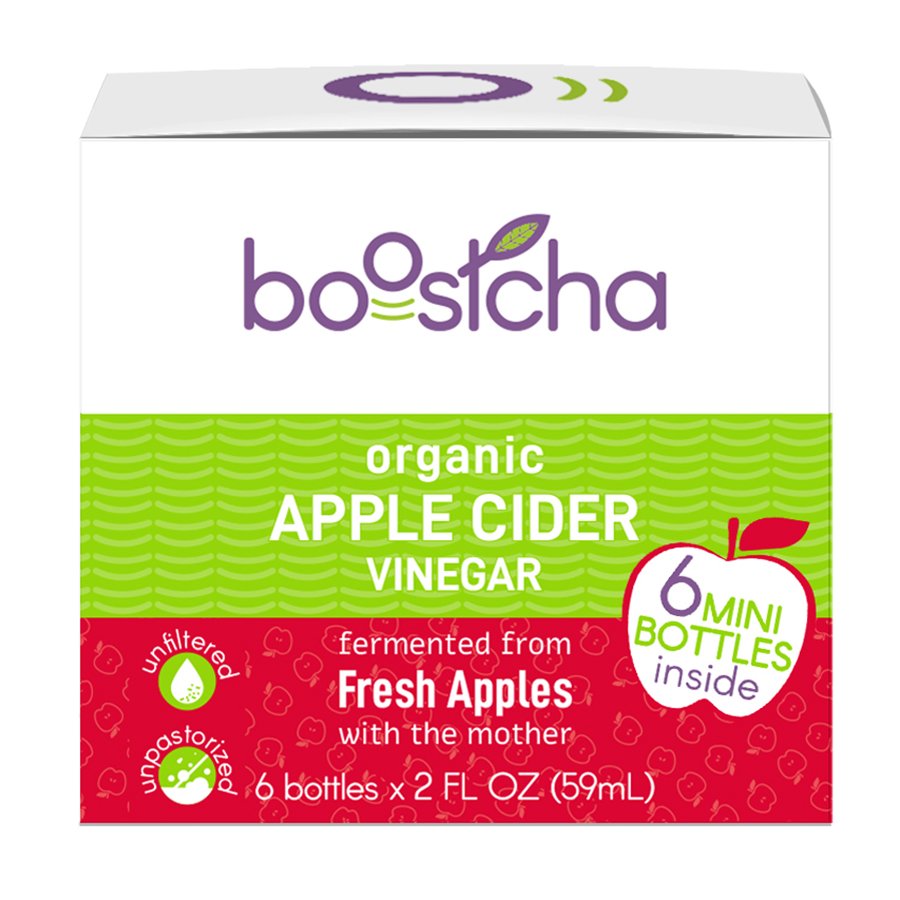 Boostcha Mini Organic Apple Cider Vinegar Bottles 6 Pk Shop Vinegar And Cooking Wine At H E B 1691