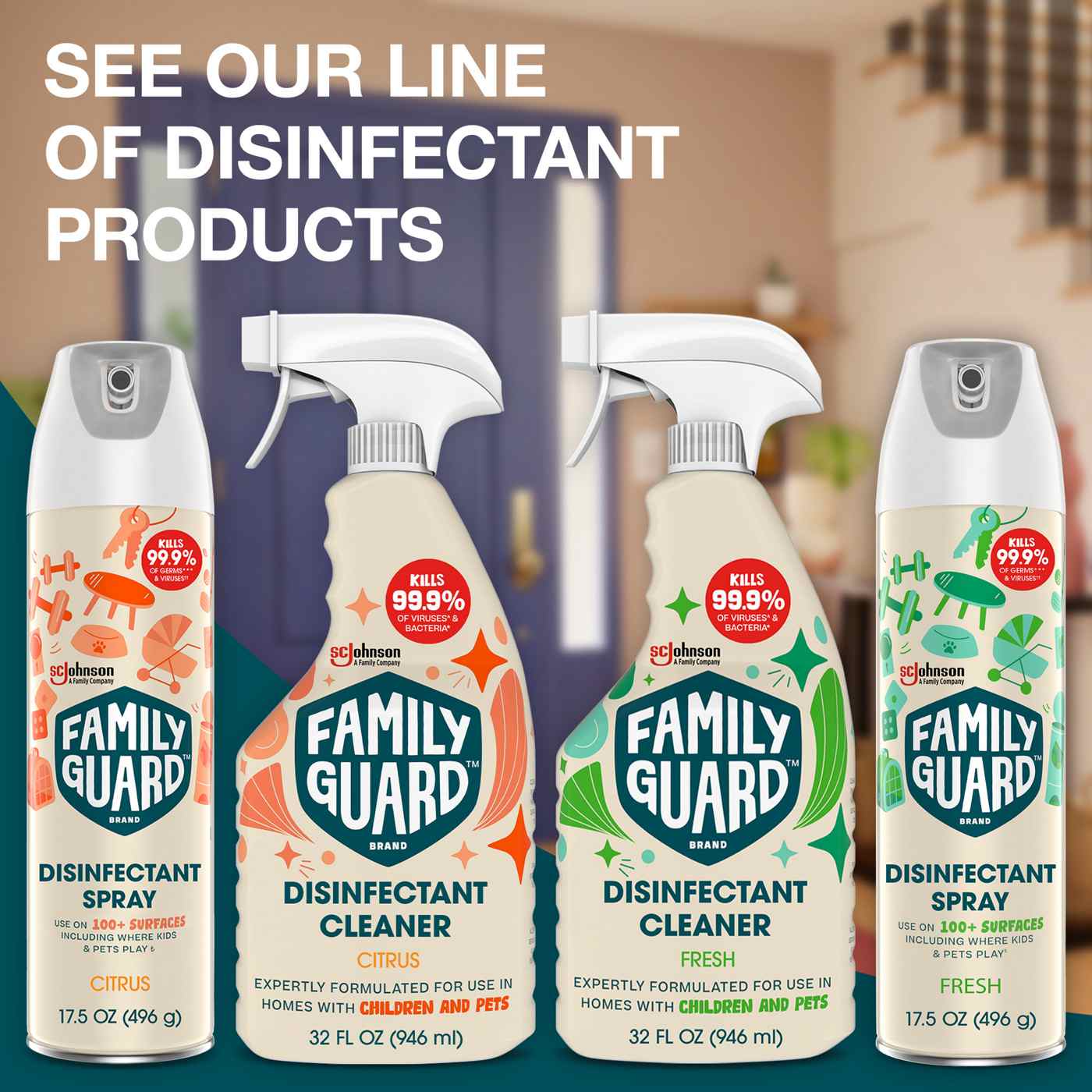 Family Guard Fresh Scent Disinfectant Spray; image 7 of 11