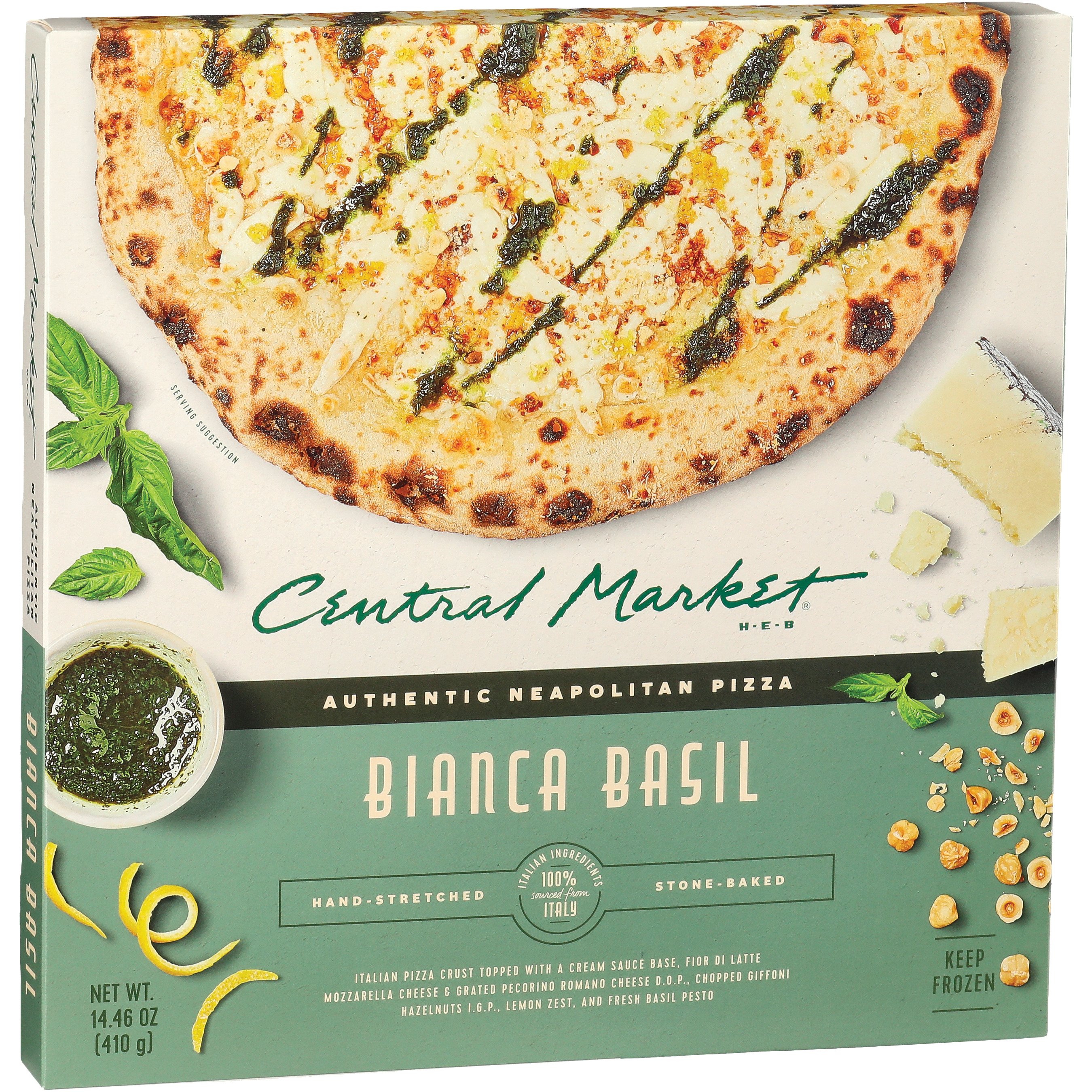 Central Market Frozen Pizza - Bianca Basil, 14.46 oz | Central