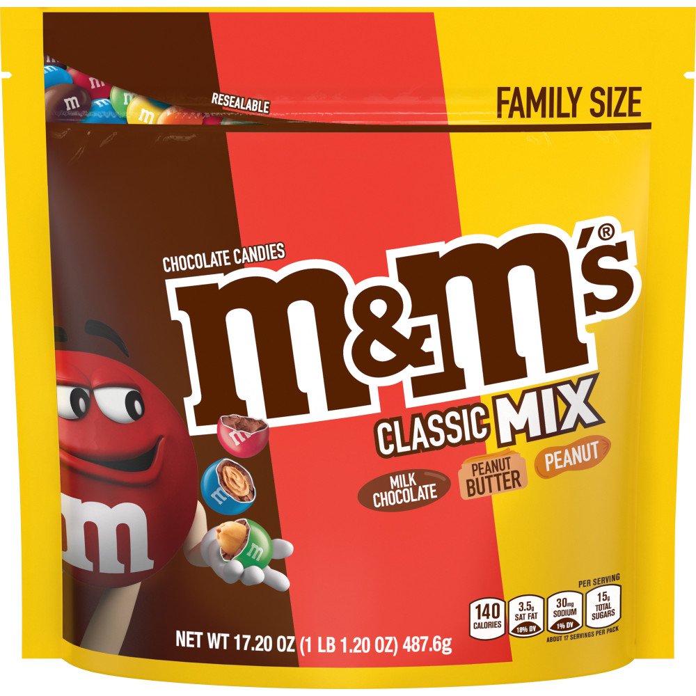 m&m family size