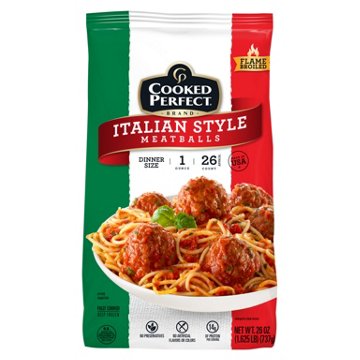 Cooked Perfect Frozen Italian Style Meatballs, 26 oz