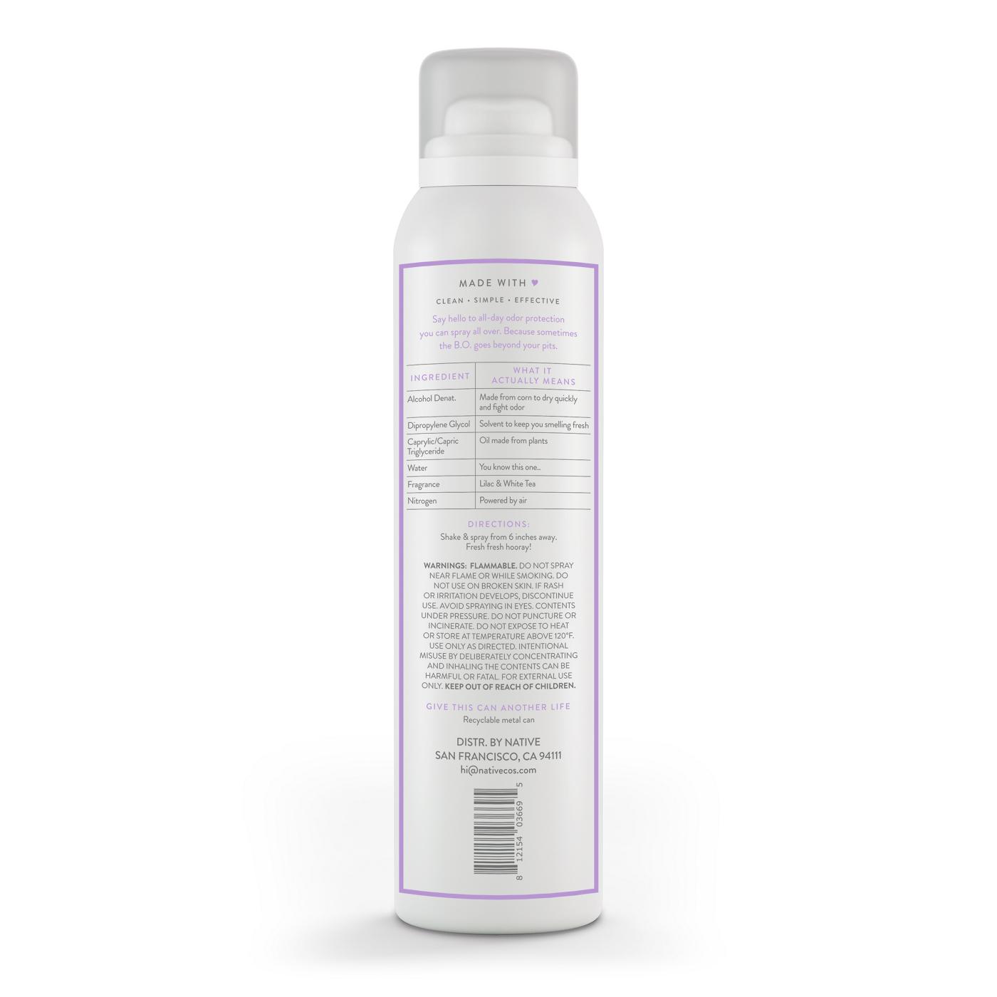Native Deodorant & Body Spray - Lilac & White Tea; image 2 of 2