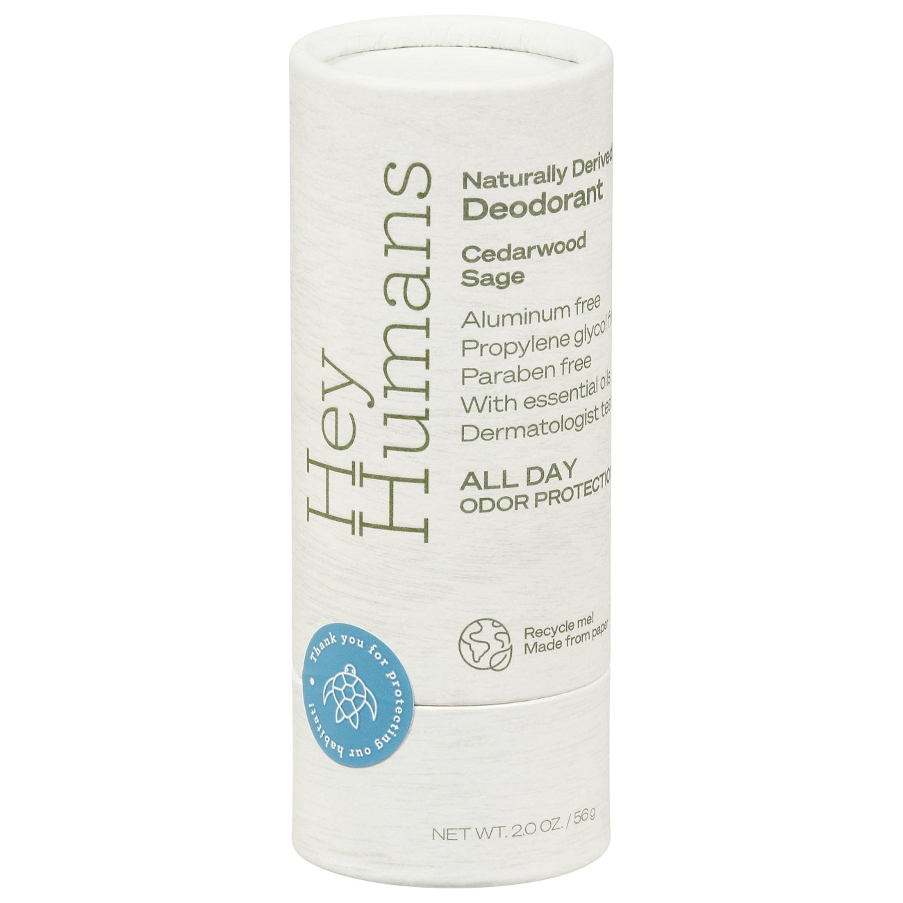 Hey Humans Natural Deodorant Cedarwood Sage Shop Deodorant