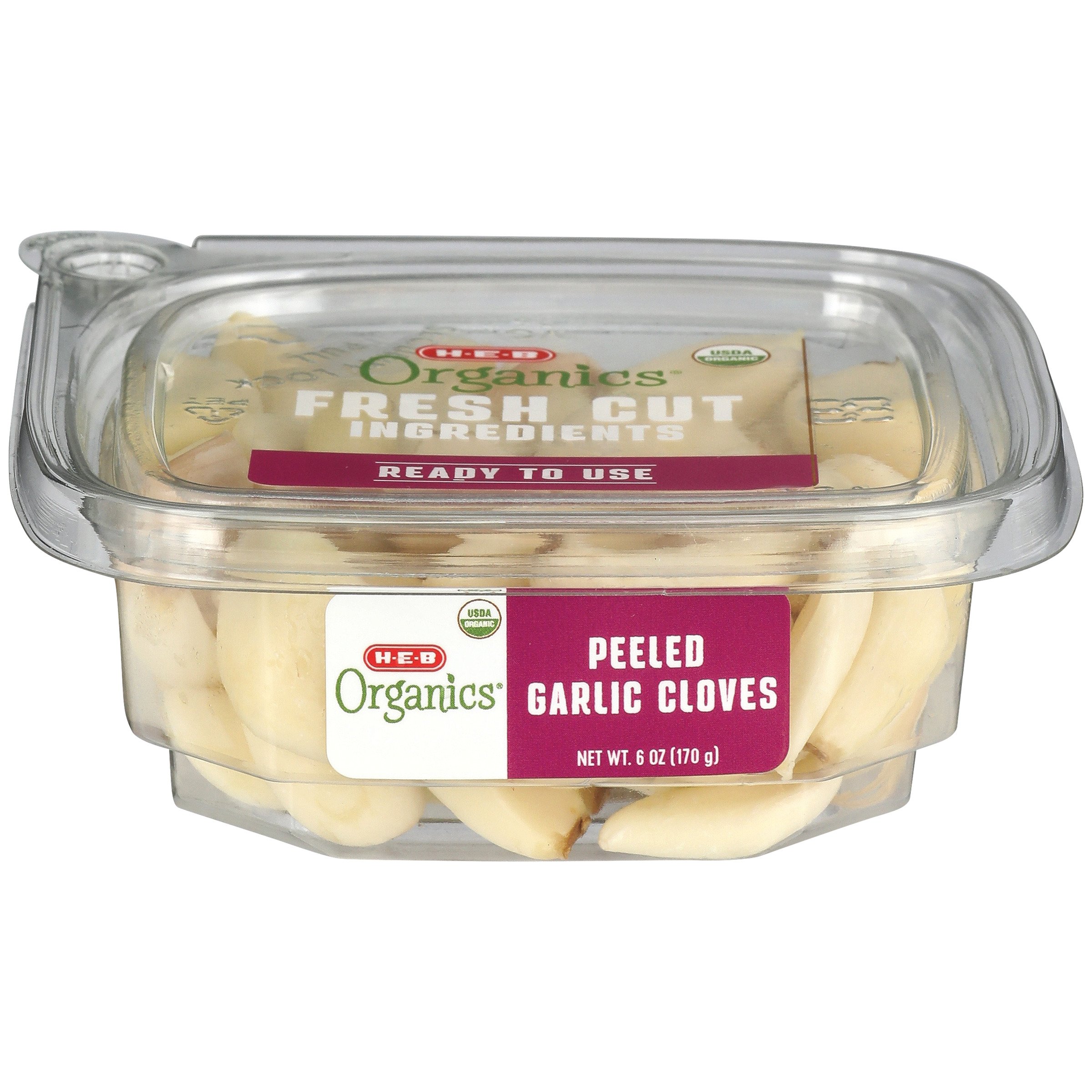 HEB Organics Fresh Peeled Garlic Cloves Shop Vegetables at HEB