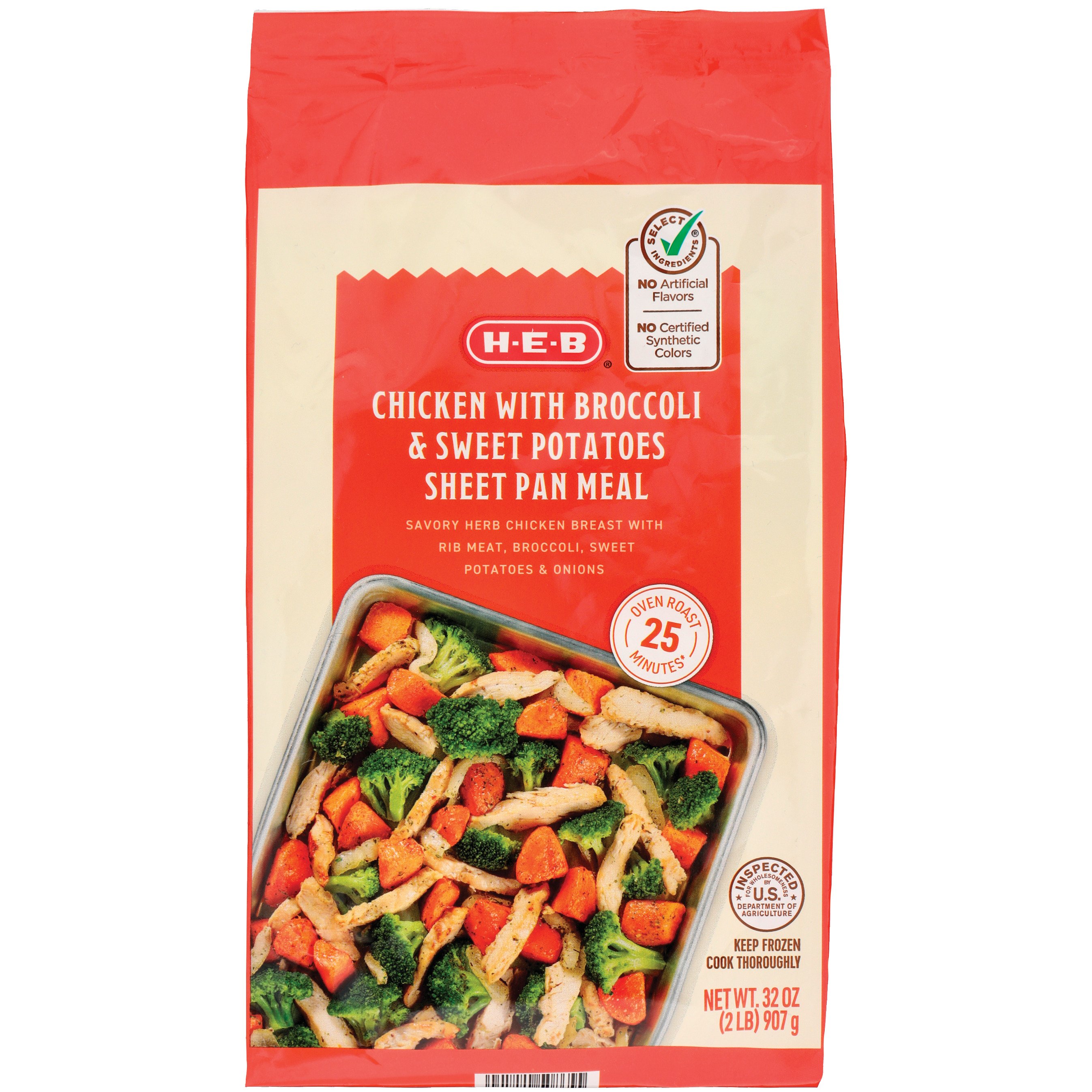 H-E-B Frozen Sheet Pan Meal - Herb Chicken, 32 oz