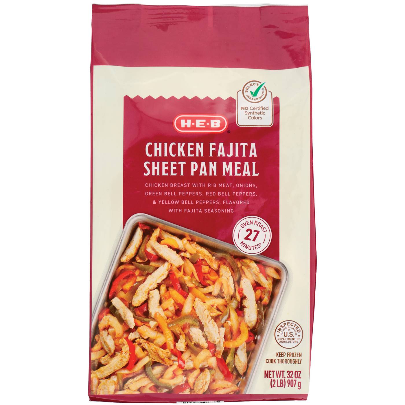 H-E-B Frozen Sheet Pan Meal - Chicken Fajita; image 1 of 2