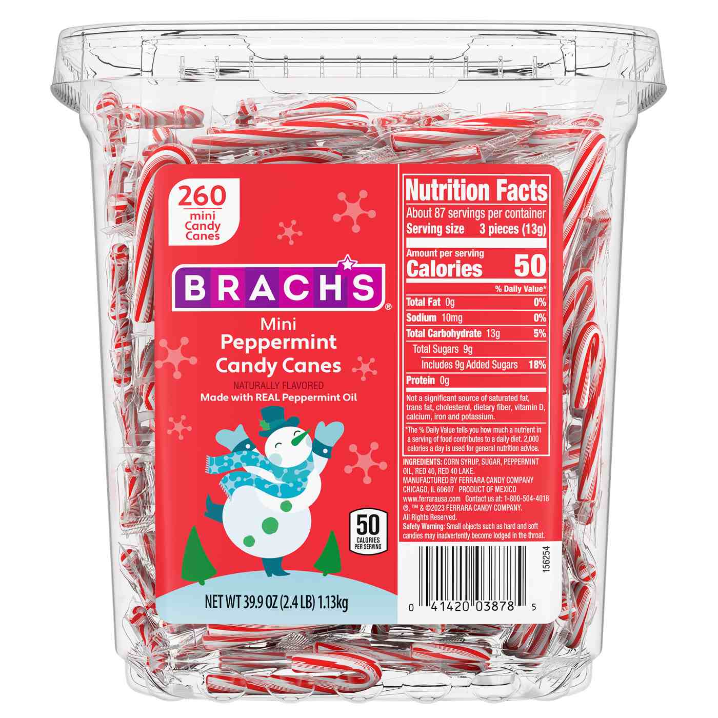 Brach's Mini Peppermint Holiday Candy Canes; image 1 of 2