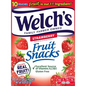Welch's Strawberry Fruit Snacks, 10 ct