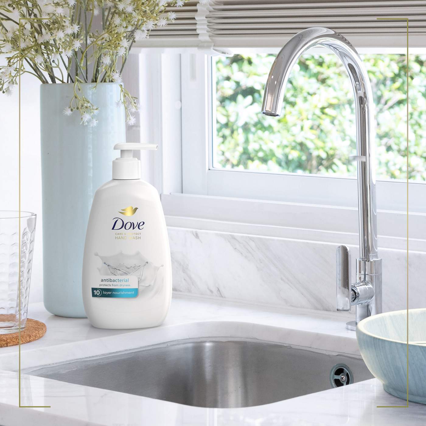 Dove Care & Protect Antibacterial Hand Wash; image 8 of 10