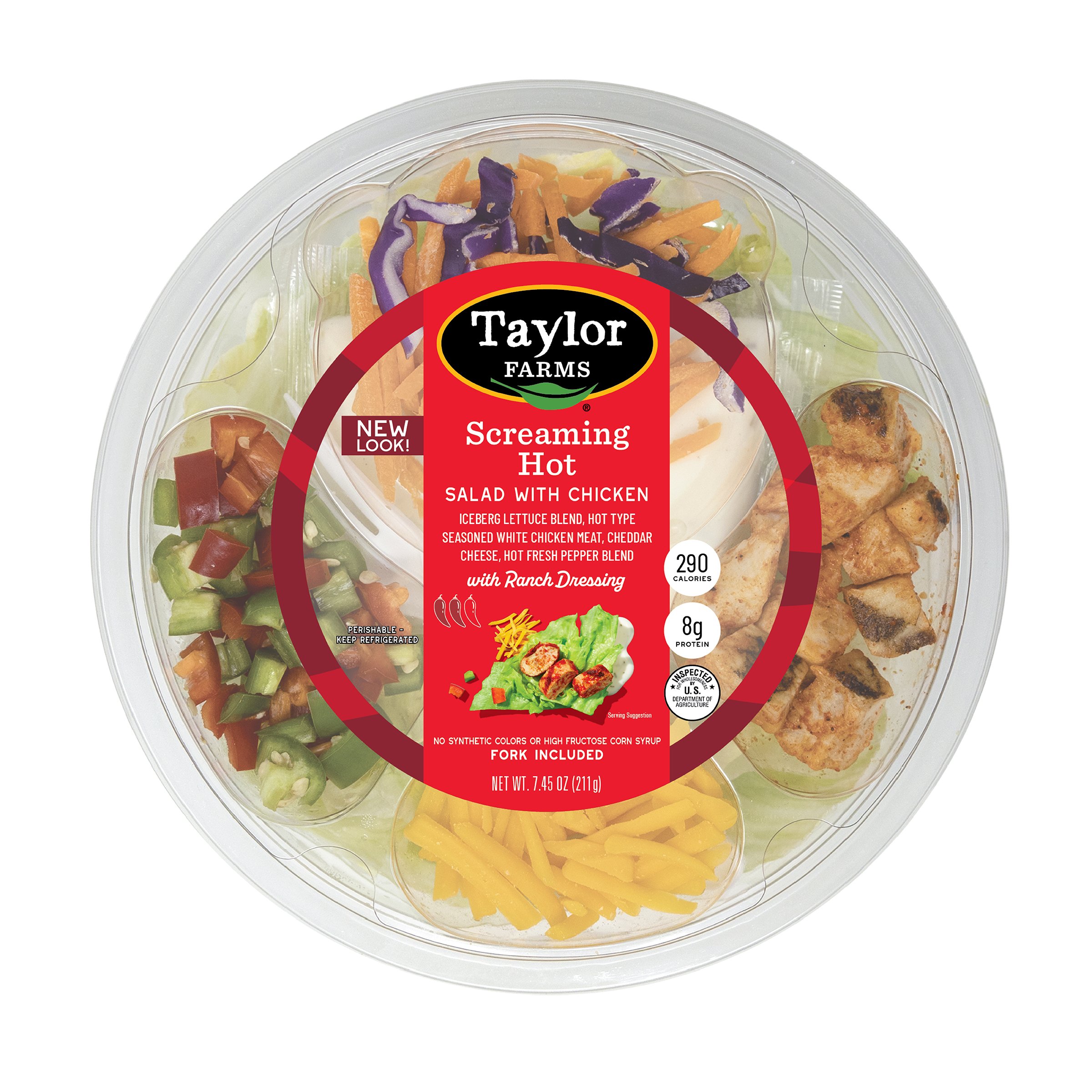 Taylor Farms Salad Bowl Screaming Hot Salad with Chicken Shop