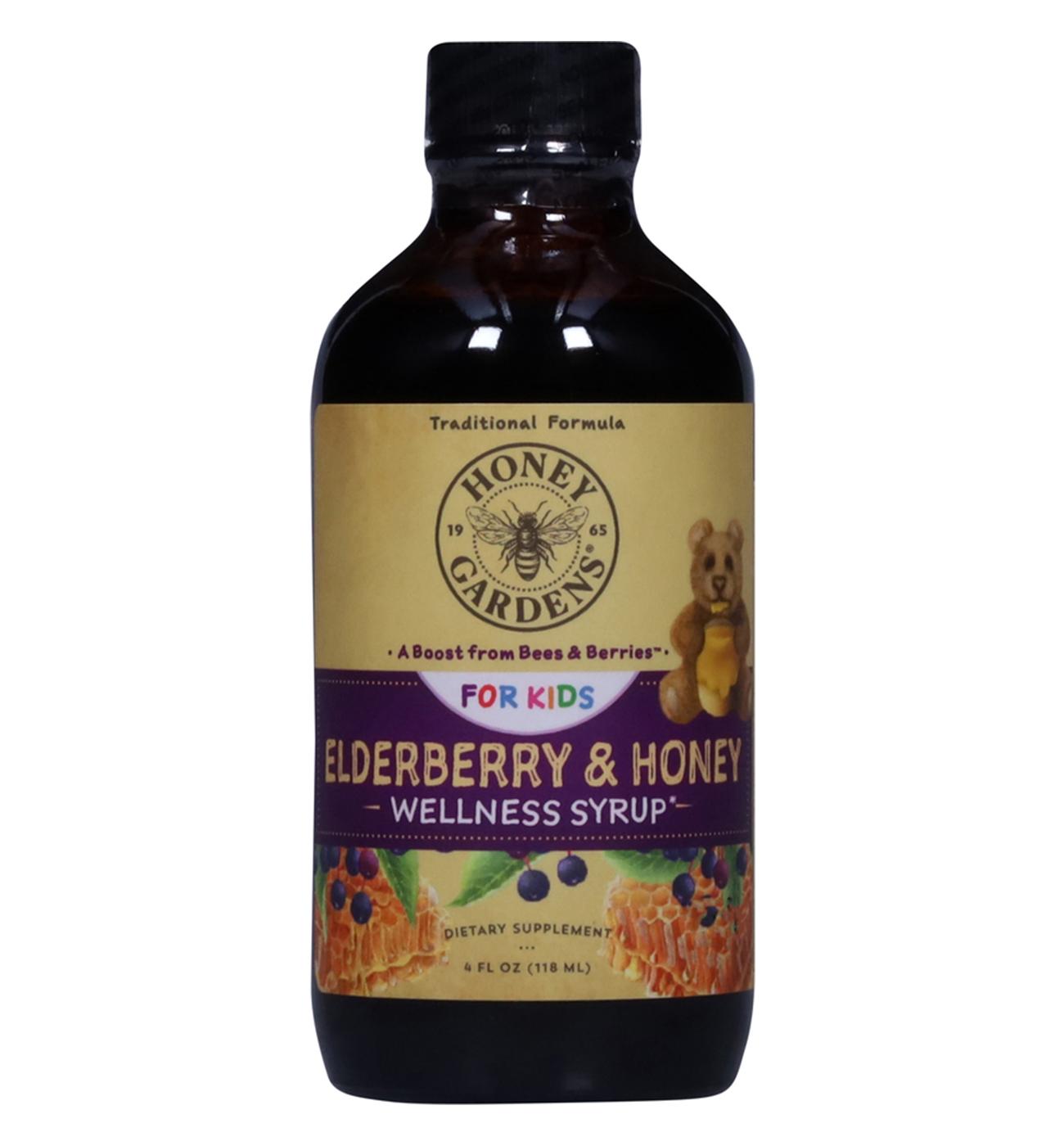 Honey Gardens Kids' Wellness Syrup - Elderberry & Honey; image 1 of 5