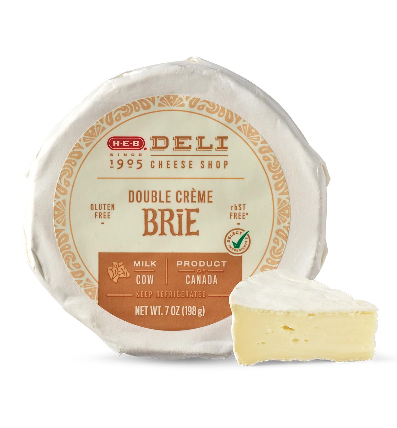 H-E-B Deli Double Crème Brie Cheese Wheel; image 1 of 2