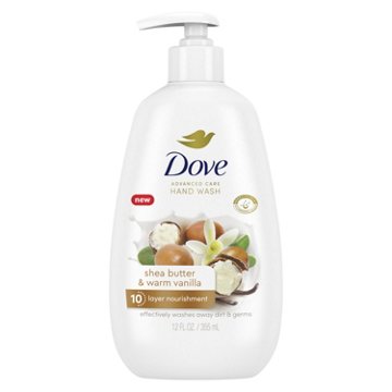 Dove Advanced Care Shea Butter & Warm Vanilla Hand Wash, 12 oz