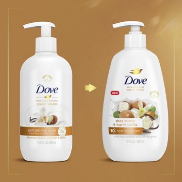 Dove Advanced Care Shea Butter & Warm Vanilla Hand Wash, 12 oz