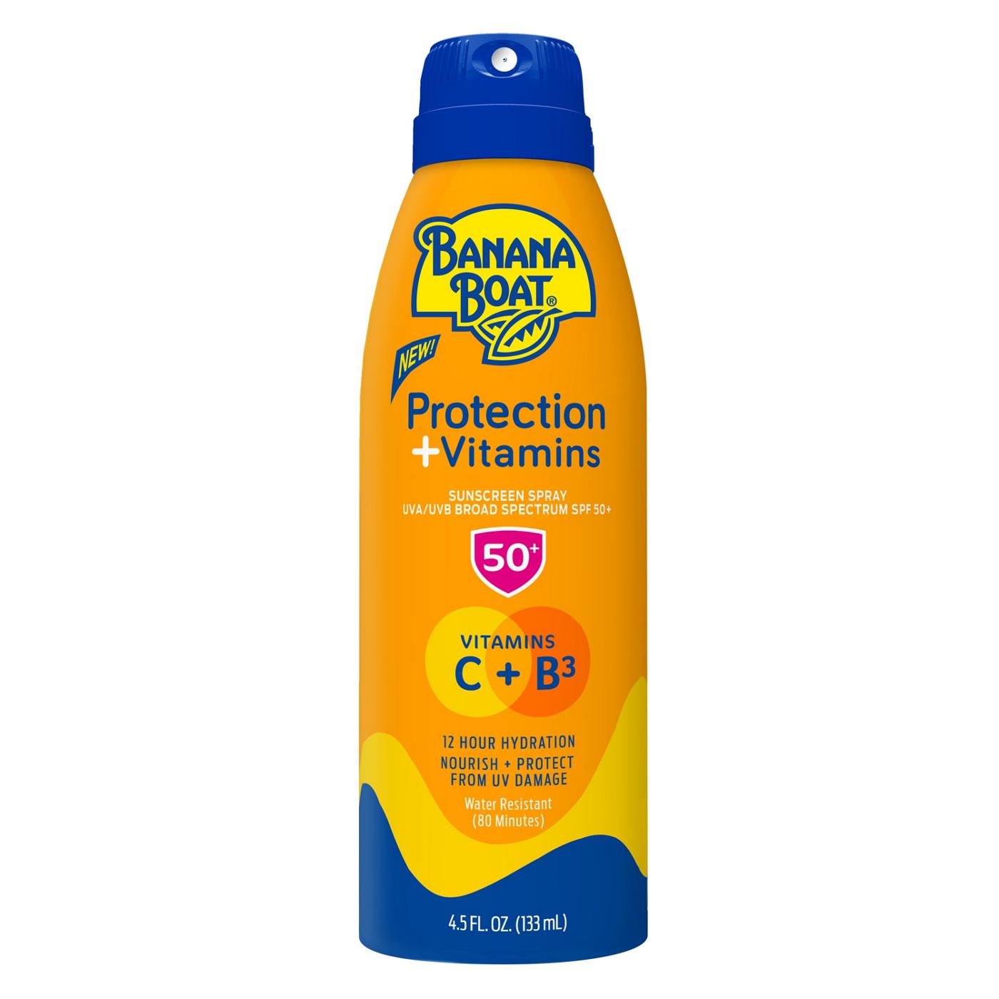 Banana Boat Protection + Vitamins Sunscreen Spray - SPF 50+; image 1 of 2